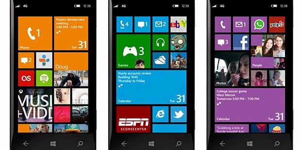 tampilan homescreen Windows Phone 8