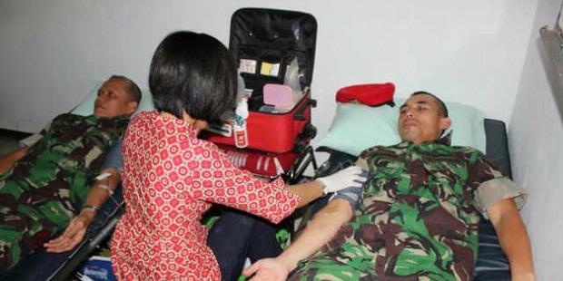 Keluarga Kopassus Donor Darah