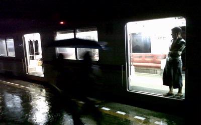 Rel di Stasiun Sudirman Terendam Banjir