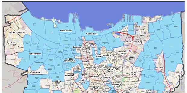 Ini Dia, Peta Digital Banjir Jakarta Hari Ini