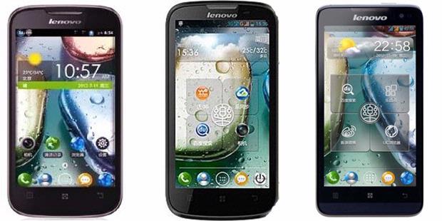ponsel Android Lenono A690, A800, P770