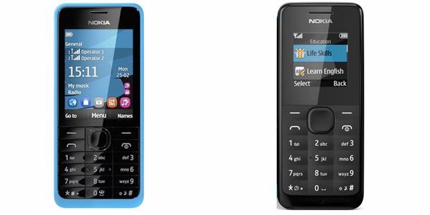 Serie ponsel murah Nokia 105 & Nokia 301