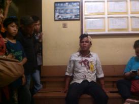 Seorang karyawan perusahaan bus dianiaya oleh tiga oknum Marinir di