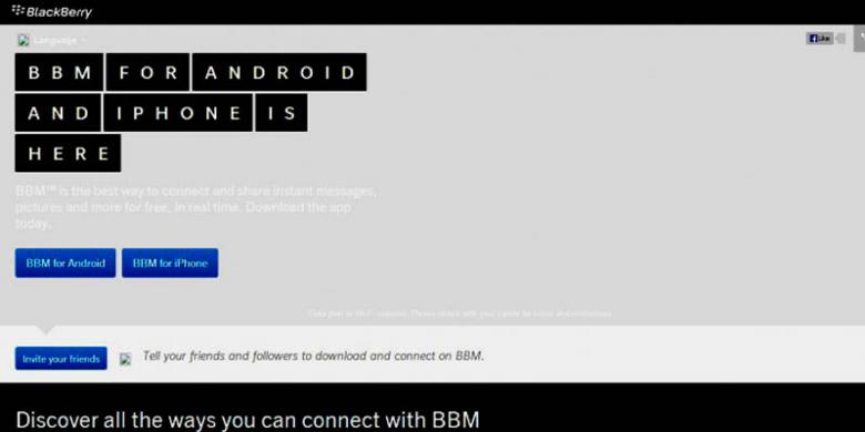 Inikah Situs Resmi BBM Android dan iPhone?