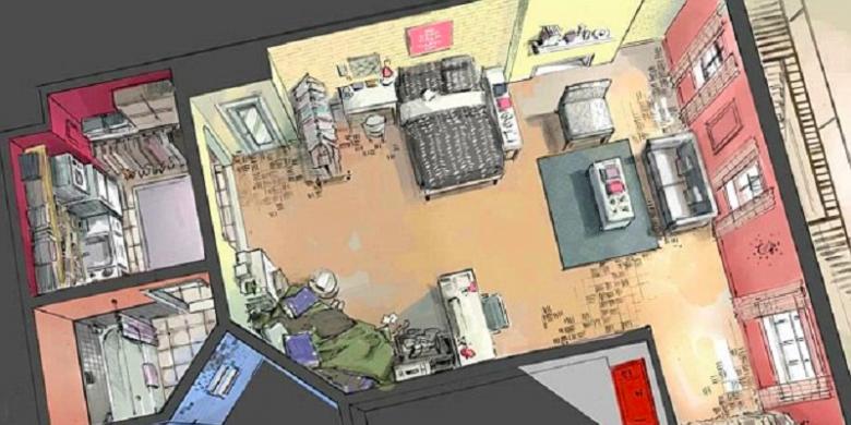 desain interior apartemen studio 21