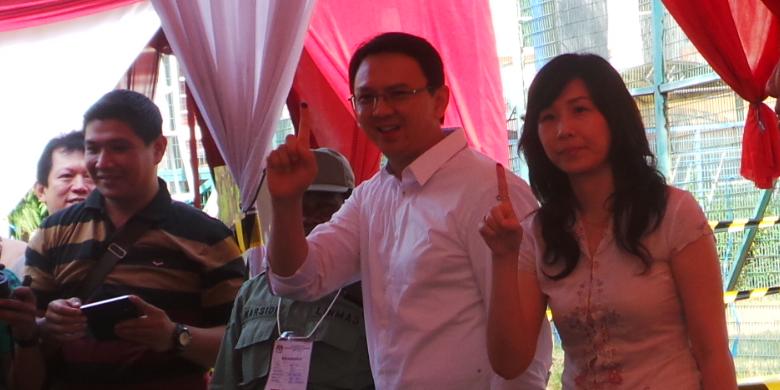 dan istrinya ahok Basuki Plt Jakarta Aziza Tjahaja DKI Sari Kompas.com/Kurnia Gubernur