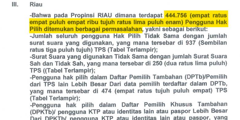 KPU Riau Keberatan atas Gugatan Prabowo-Hatta ke MK