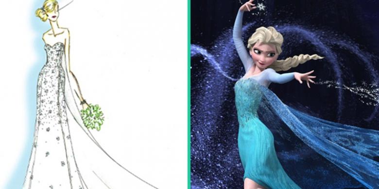Januari 2015 mendatang seluruh penggemar Disney bakal merilis gaun pengantin Frozen