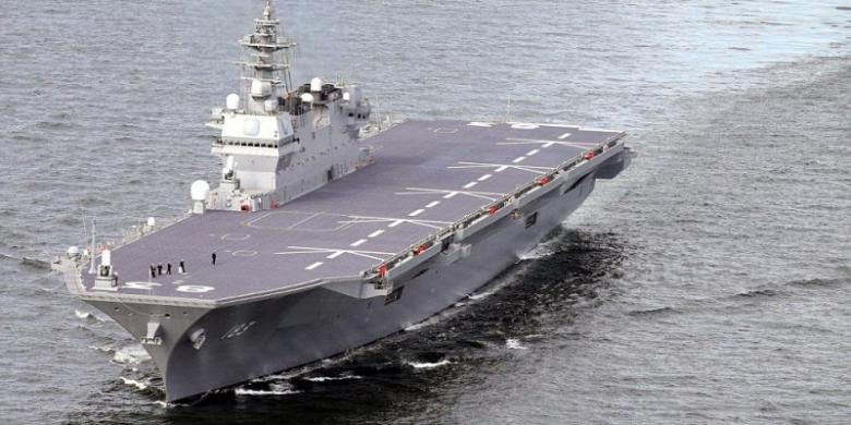 Jepang Pamerkan Kapal Perang Terbesarnya Pasca-Perang 