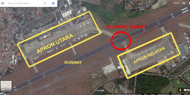
Layout bandara Halim Perdanakusuma, Jakarta.
