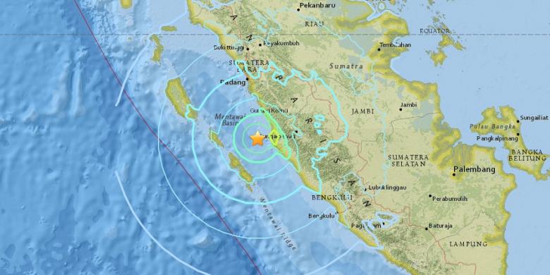 Gempa 5,8 SR Mengguncang Mukomuko Bengkulu