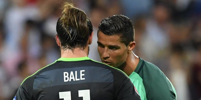 Bisikan dan Pelukan Ronaldo kepada Bale