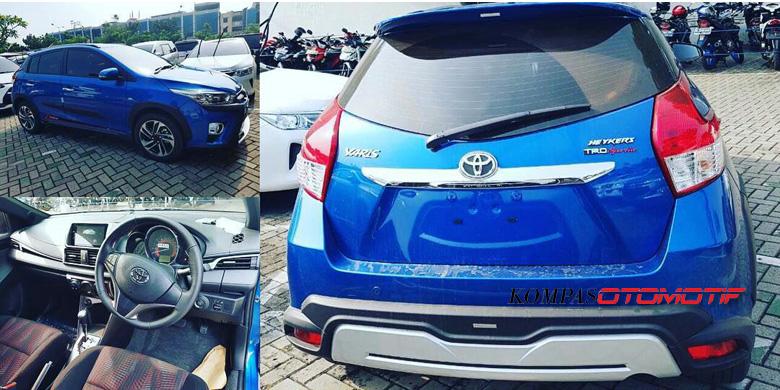 Bagian belakang Toyota Yaris Heykers, makin gagah.