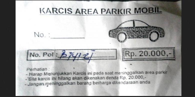 karcis parkir liar tanah abang