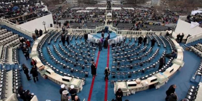 CNN
Tempat upacara pelantikan presiden terpilih AS, Donald Trump dan wakilnya Mike Pence, di Gedung Capitol, Washington DC.