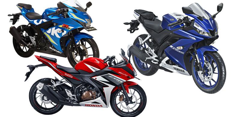Adu spesifikasi Honda CBR150R, Yamaha R15, dan Suzuki GSX-R150