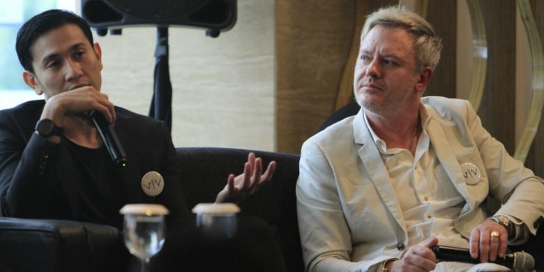 President of Fox International Productions Tomas Jegeus dan Vino G Bastian in a press conference for Wiro Sableng. Image: Kompas