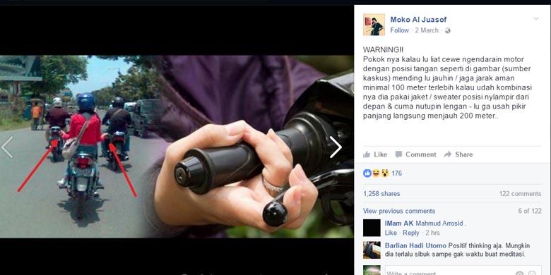 Cara menggenggam kemudi yang salah