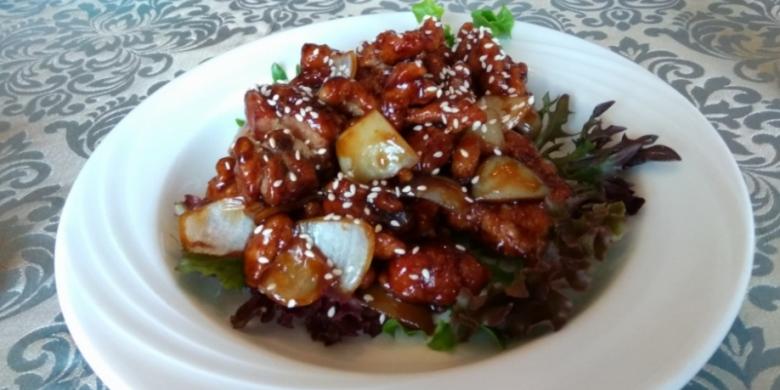 Ayam saus kopi.