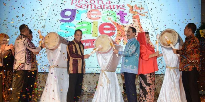 Menteri Pariwisata Arief Yahya membuka acara Semarang Great Sale 2017 di Balairung Soesilo Soedarman Gedung Sapta Pesona Kementerian Pariwisata, Selasa (14/3/2017). Semarang Great Sale diadakan pada tanggal 7 April sampai 7 Mei 2017.