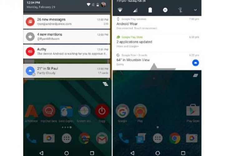 screenshot Android N
