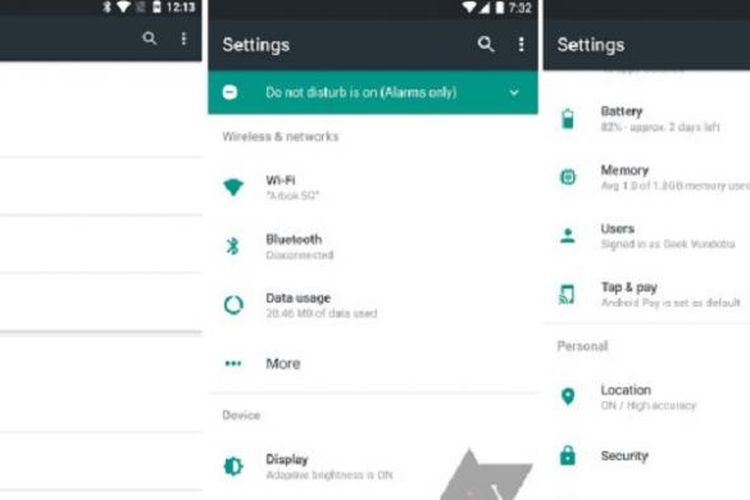 screenshot Android N
