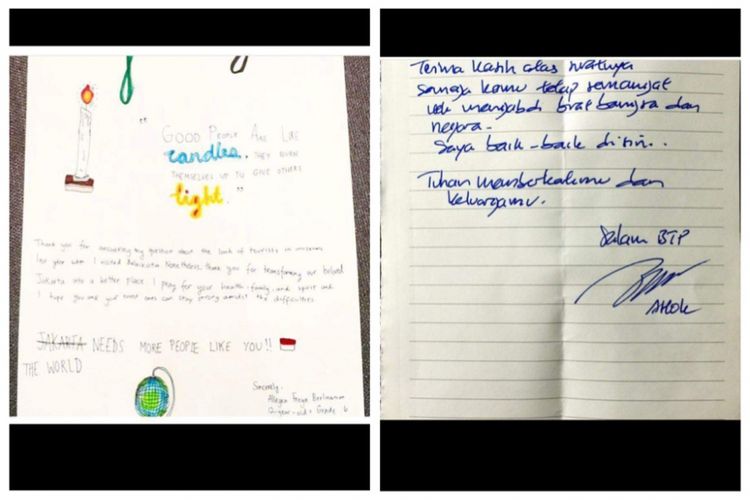 Surat Ahok dan Allegra.