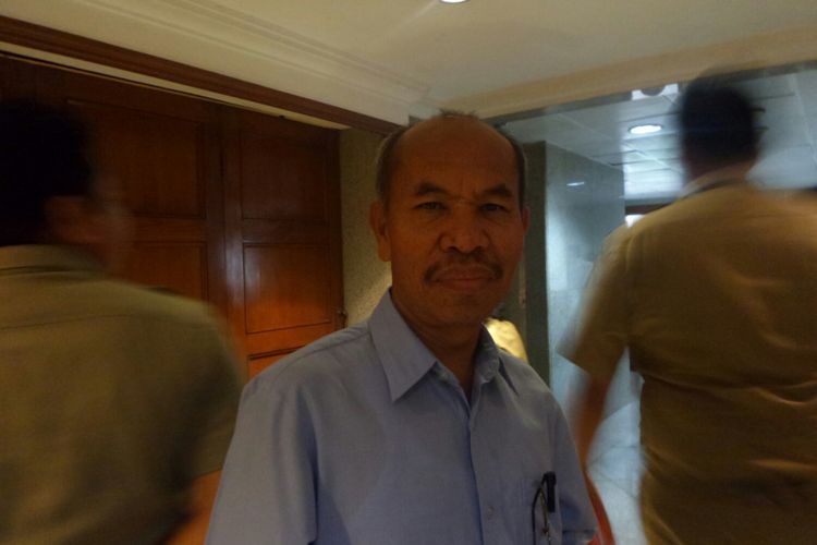 Mantan Kepala Inspektorat DKI Jakarta Lasro Marbun di Balai Kota DKI Jakarta, Senin (3/7/2017). 