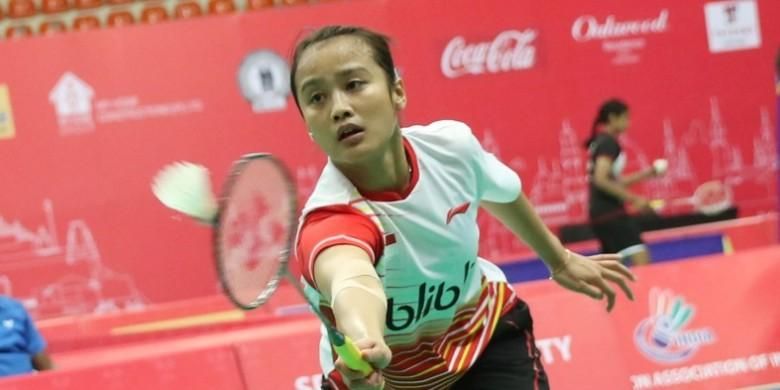Tunggal putri Indonesia, Hana Ramadini, menang 21-11, 21-19 atas pebulu tangkis Maladewa, Fathimath, Rabu (17/2/2016).