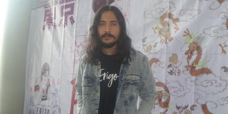 Marcello Tahitoe diabadikan usai peluncuran koleksi terbaru Erigo di Artotel, Jakarta Pusat, Senin (20/2/2017).