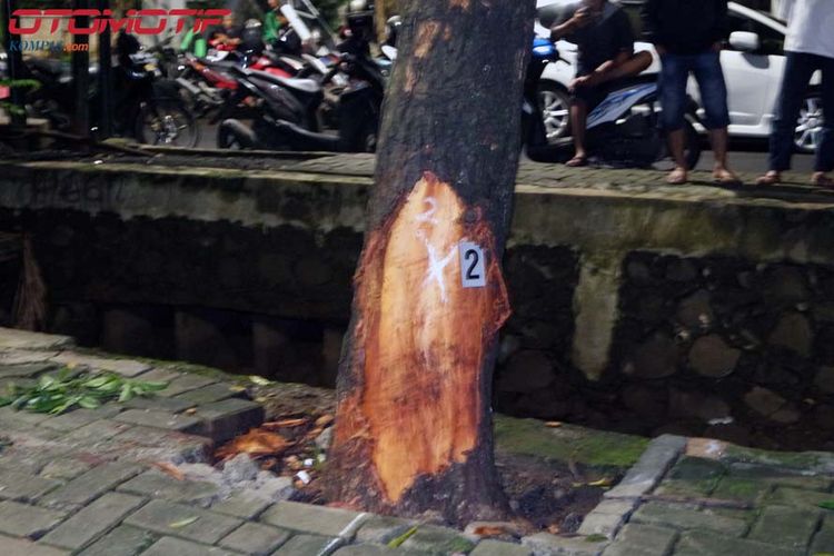 Titik lokasi kedua olah TKP kecelakaan Setnov