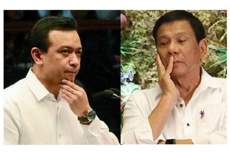 Senator Antonio Trillanes dan Presiden Rodrigo Duterte 