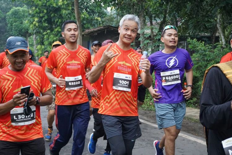 Ikut 10 K Borobudur Marathon 2017, Ganjar Pranowo Yakin Kuat