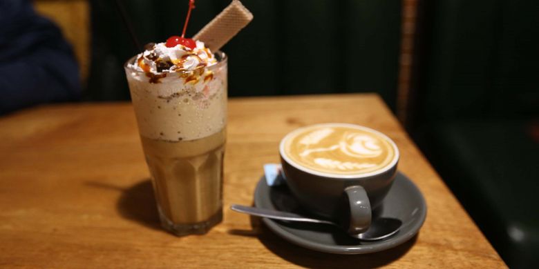 Hidangan di Cafe Brick, Jogjakarta, Sabtu (5/8/2017).