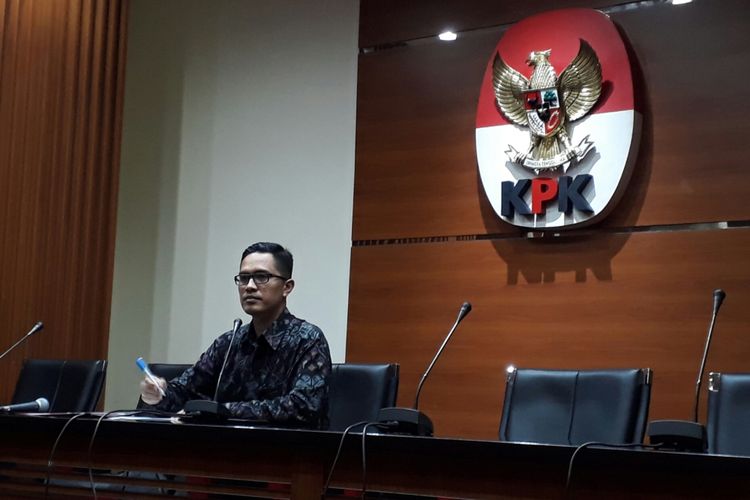 Juru Bicara KPK Febri Diansyah di Gedung KPK, Kuningan, Jakarta, Senin (10/7/2017)| Kompas.com