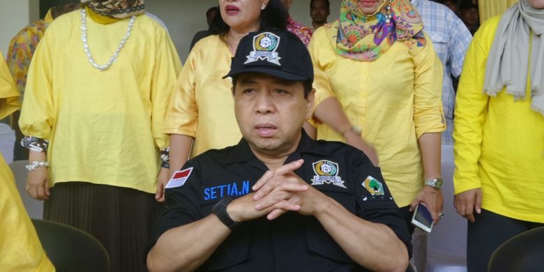 Ketua Umum Partai Golkar Setya Novanto di Kantor DPP Partai Golkar, Slipi, Jakarta Barat, Jumat (10/3/2017).