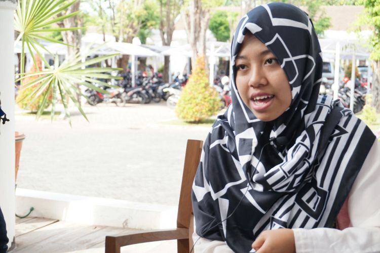 Asa Firda Nihaya, pemilik akun Afi Nihaya Faradisa, remaja asal Banyuwangi yang tulisannya viral di media sosial