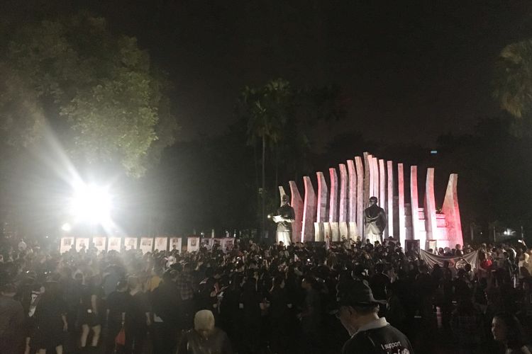 Malam Solidaritas Matinya Keadilan Digelar di Tugu Proklamasi