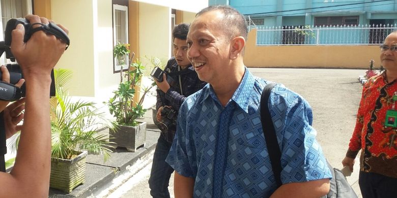 Handoyo Adianto, penggugat kasus ibu Rp 1,8 miliar menghadiri persidangan di Pengadilan Negeri Garut, Kamis (30/3/2017).| Kompas.com