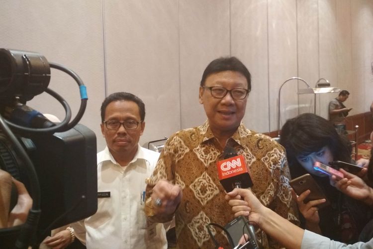 Menteri Dalam Negeri Tjahjo Kumolo di Jakarta, Kamis (15/6/2017).