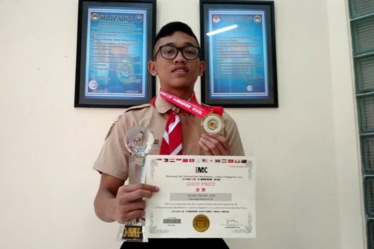 Irfan Urane Azis, siswa SMA Taruna Nusantara Magelang yang meraih medali emas dan Grand Champion | Kompas.com