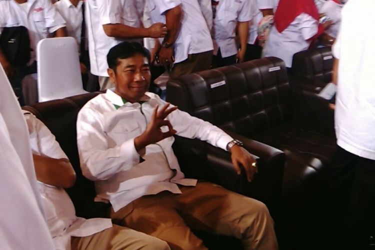 Politisi PPP Abraham Lulung Lunggana di acara deklarasi Partai Perindo kepada Anies-Sandi di Kelapa Gading, Jakarta Utara. Selasa (14/3/2017)| Kompas.com