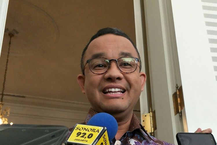 Gubernur DKI Jakarta Anies Baswedan di Balai Kota DKI Jakarta, Jalan Medan Merdeka Selatan, Rabu (22/11/2017).