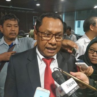 Kuasa hukum Fredrich Yunadi, Sapriyanto Refa, saat ditemui di kantor Perhimpunan Advokat Indonesia (Peradi), Slipi, Jakarta Barat, (Kamis 18/1/2018).