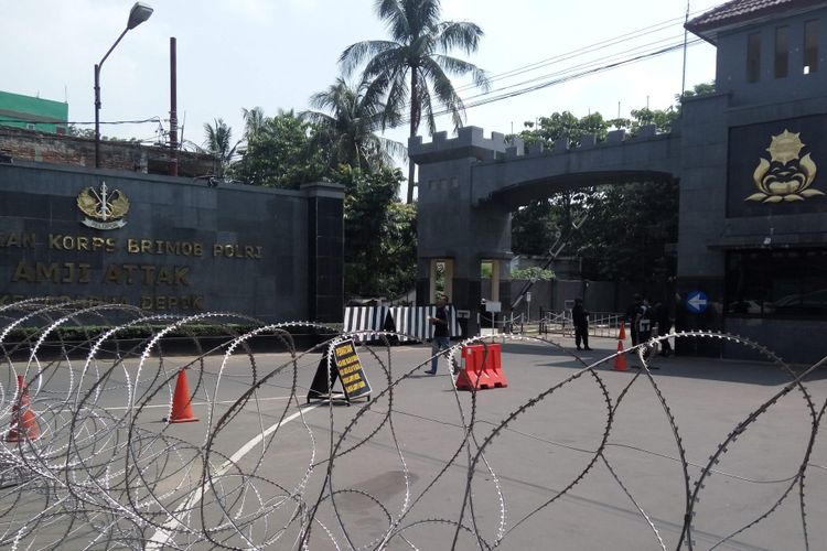 Suasana di Mako Brimob Kelapa Dua, Depok pada Senin (15/5/2017).