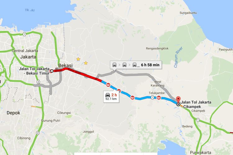Kemacetan Mengular 52 Km di Tol Cikampek, Terurai Setelah Rest Area Km 50
