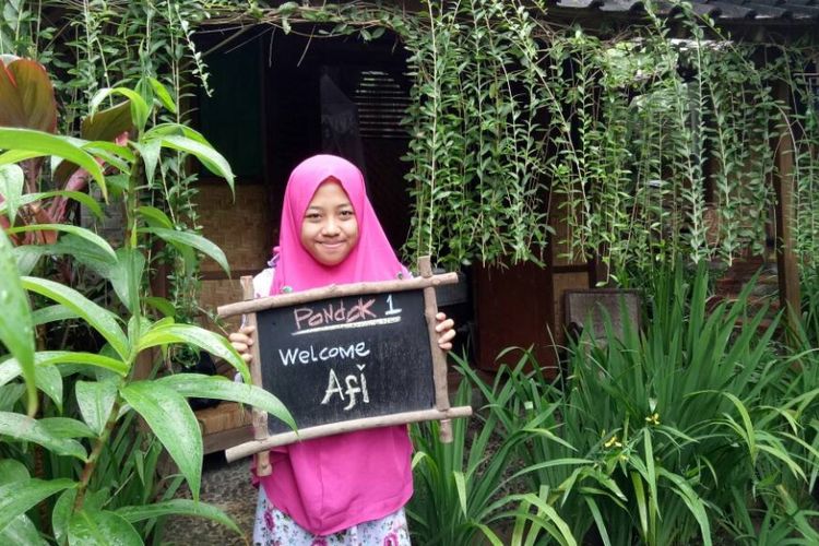 Asa Firda Nihaya, pemilik akun Afi Nihaya Faradisa, remaja asal Banyuwangi yang tulisannya viral di media sosial