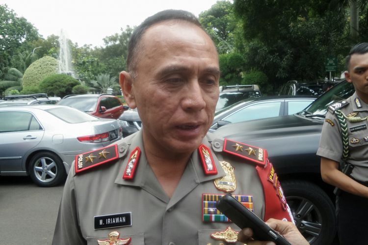 Kapolda Metro Jaya Irjen Pol M. Iriawan saat ditemui di kantor Kemenko Polhukam, Jakarta Pusat, Selasa (11/4/2017).