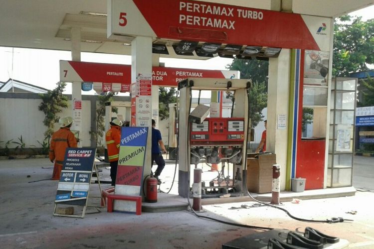 SPBU Pertamina di Kalimalang, Jakarta Timur, meledak pada Rabu (4/10/2017) pagi.