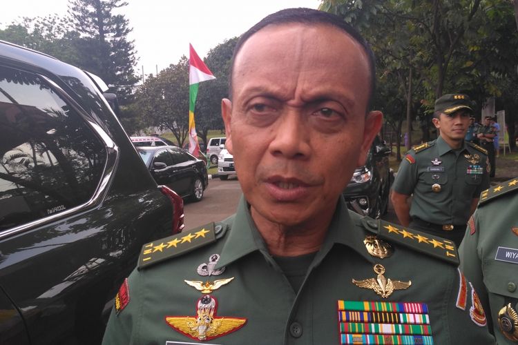 Kepala Staf Angkatan Darat (Kasad) Jenderal TNI Mulyono di Mabes TNI, Cilangkap, Jakarta, Jumat (10/3/2017)